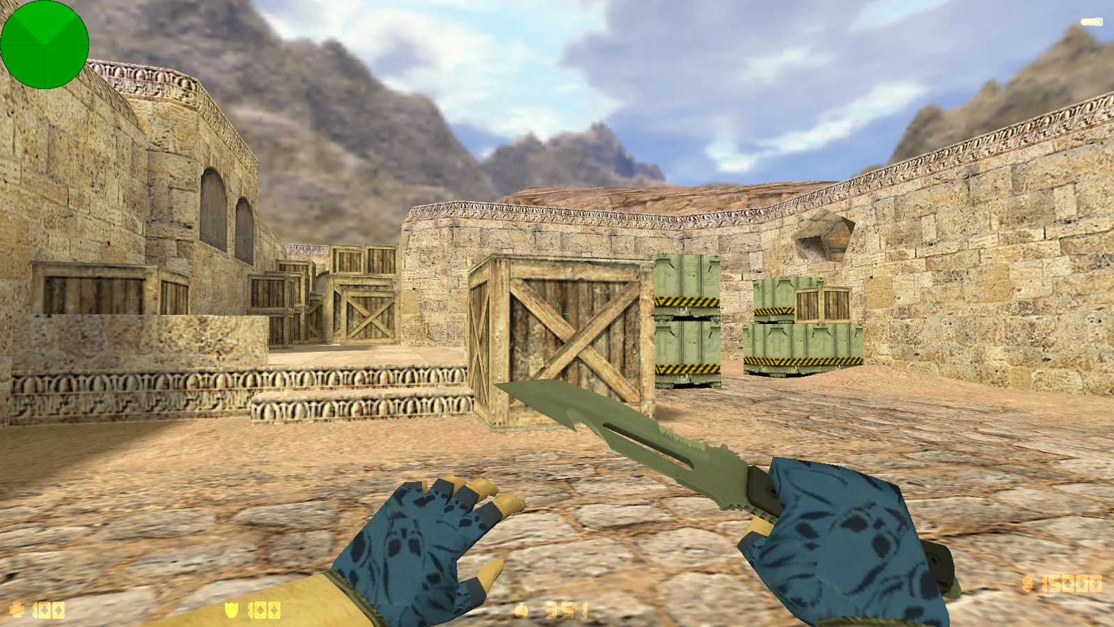 Скриншот CS 1.6 от SinwiX: блогерская сборка с 6 нововведениями, серое меню, скины с синими перчатками и оптимизированный конфиг