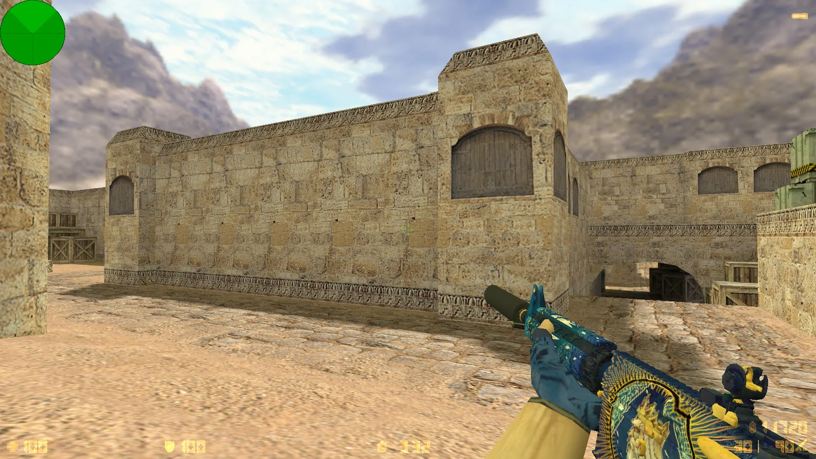 Скриншот CS 1.6 от SinwiX: блогерская сборка с 6 нововведениями, серое меню, скины с синими перчатками и оптимизированный конфиг