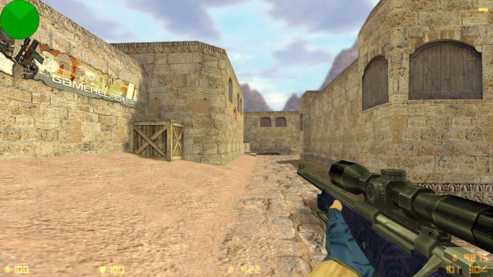 Скриншот  CS 1.6 от SinwiX: блогерская сборка с 6 нововведениями, серое меню, скины с синими перчатками и оптимизированный конфиг