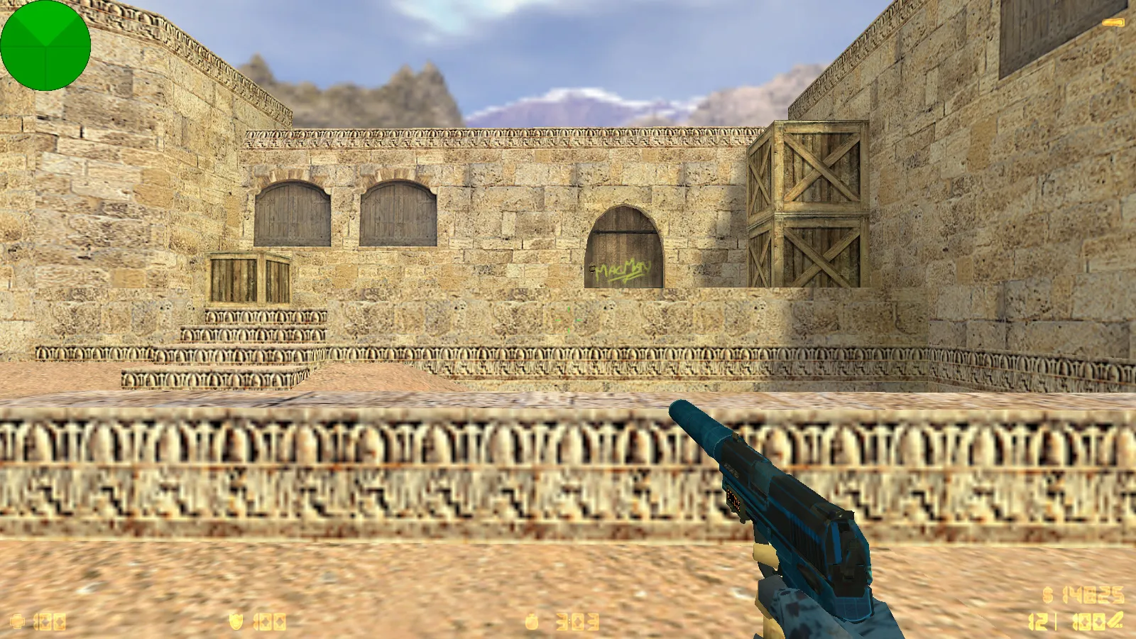 Скриншот  CS 1.6 от SinwiX: блогерская сборка с 6 нововведениями, серое меню, скины с синими перчатками и оптимизированный конфиг