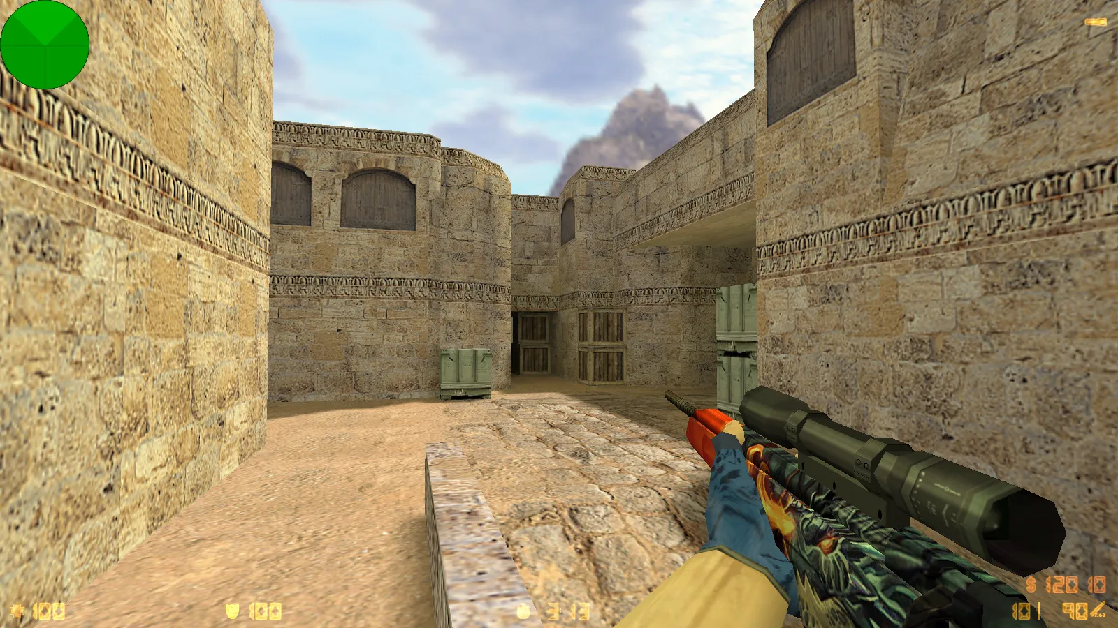 Скриншот  CS 1.6 от SinwiX: блогерская сборка с 6 нововведениями, серое меню, скины с синими перчатками и оптимизированный конфиг