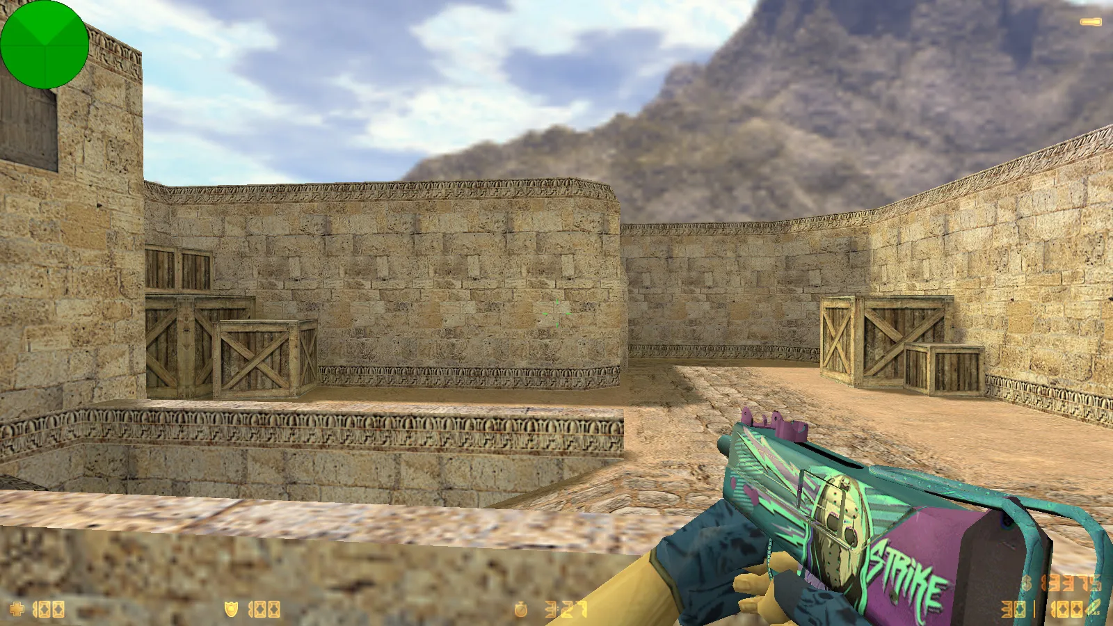 Скриншот  CS 1.6 от SinwiX: блогерская сборка с 6 нововведениями, серое меню, скины с синими перчатками и оптимизированный конфиг