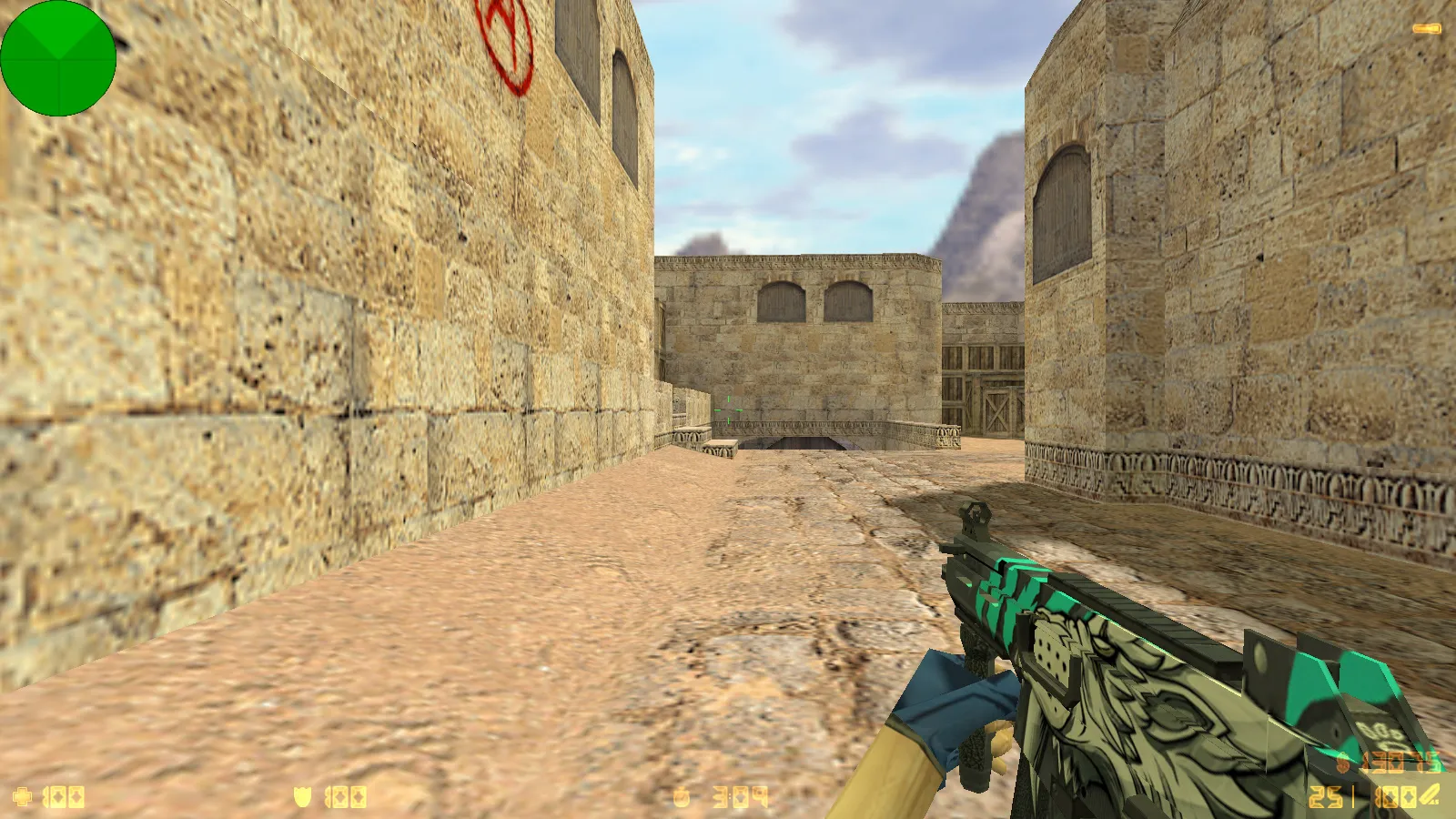 Скриншот  CS 1.6 от SinwiX: блогерская сборка с 6 нововведениями, серое меню, скины с синими перчатками и оптимизированный конфиг