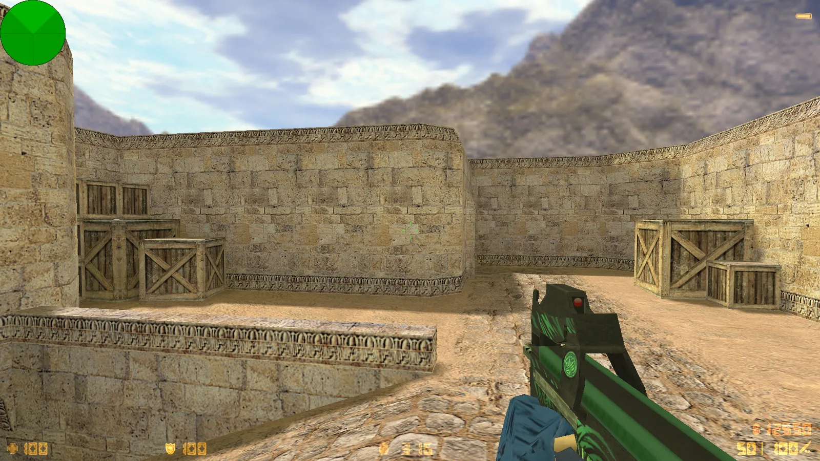 Скриншот  CS 1.6 от SinwiX: блогерская сборка с 6 нововведениями, серое меню, скины с синими перчатками и оптимизированный конфиг