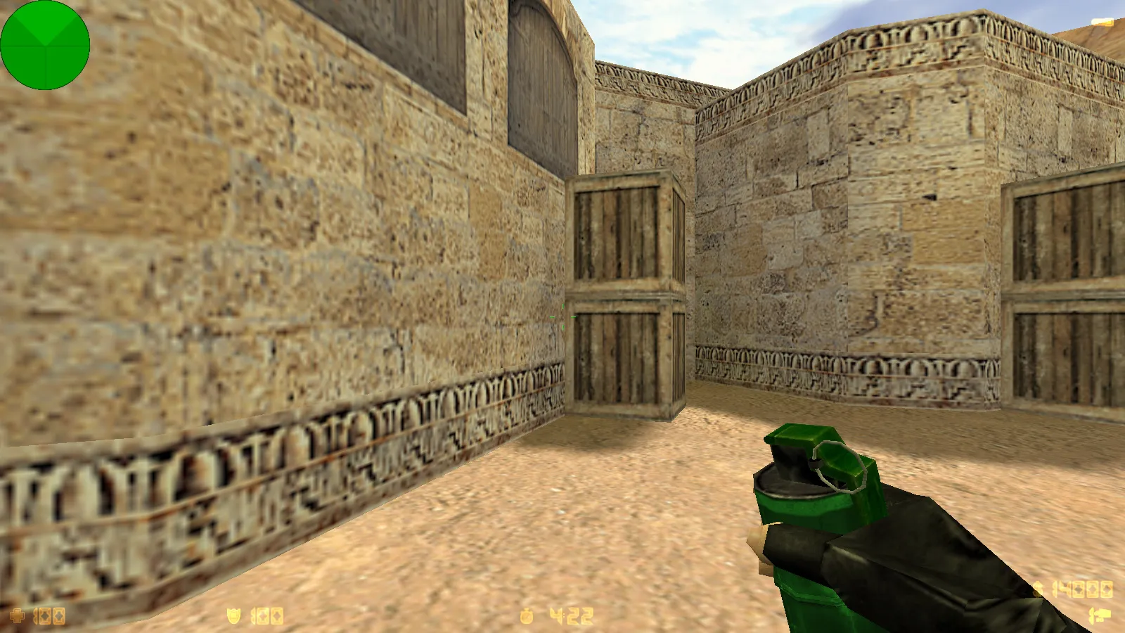 Скриншот  CS 1.6 от Skrudgemode (skrudge HEEE): черное меню, 5 апгрейдов, закат для дед инсайда и оптимизированный config.cfg