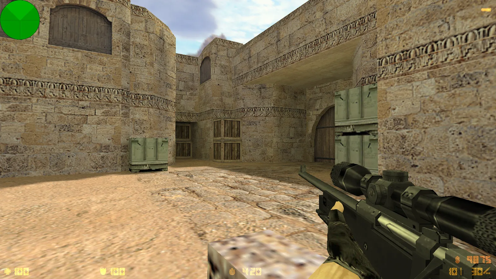 Скриншот  CS 1.6 SkyNet: скины и графика, полупрозрачное меню, оптимизированный конфиг, звуки и музыка для стабильной игры