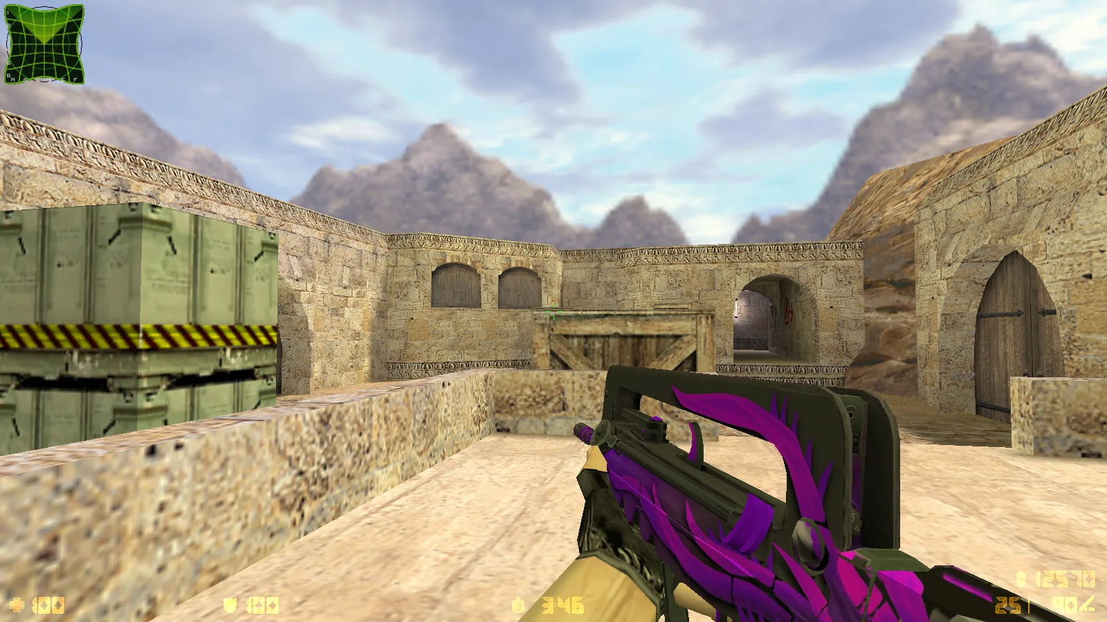 Скриншот  CS 1.6 от Smike Show: сборка ccET, 8 улучшений, 12 скинов, красно/синие модели, темная тема меню и оптимизированный config