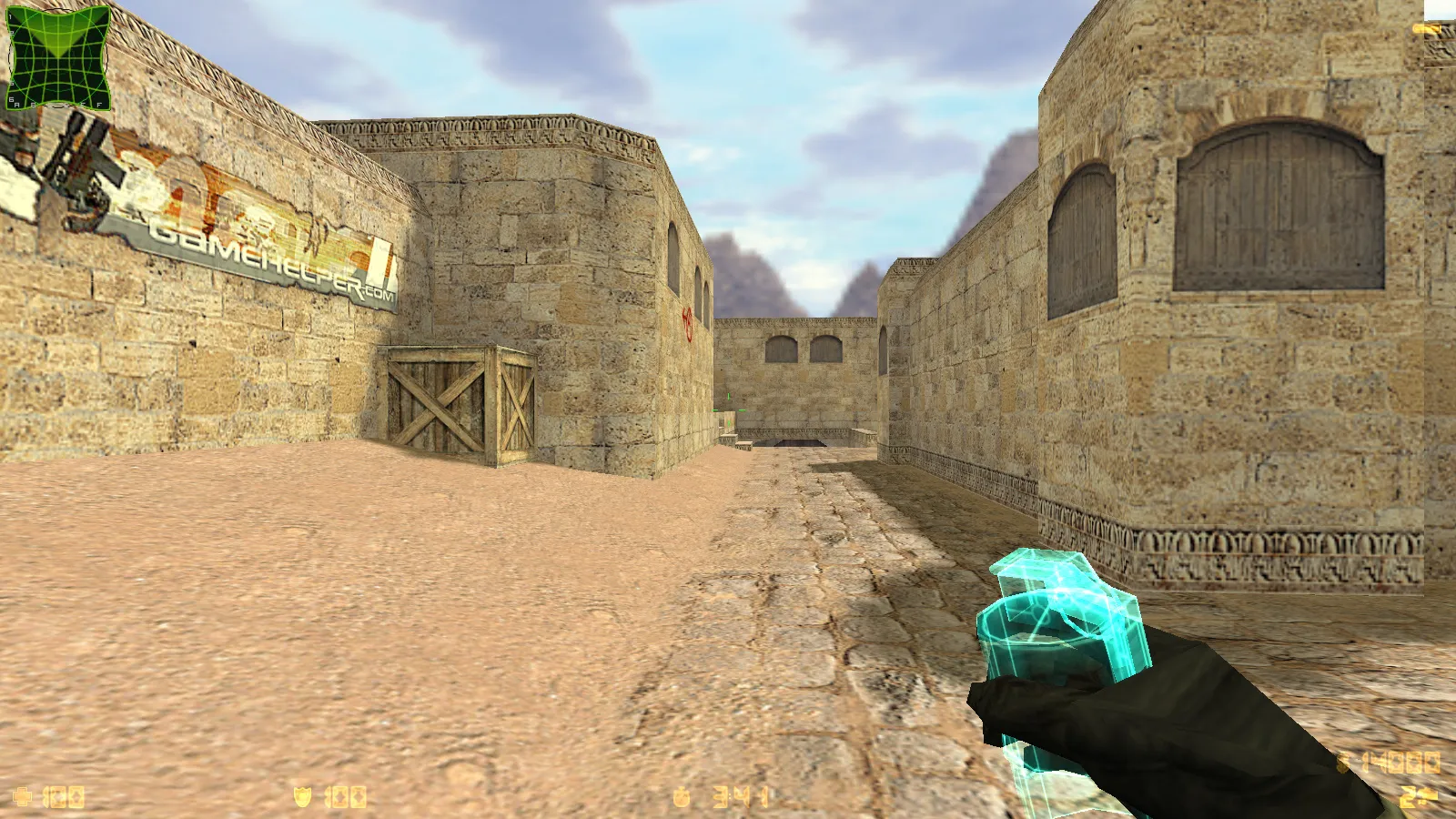 Скриншот  CS 1.6 от Smike Show: сборка ccET, 8 улучшений, 12 скинов, красно/синие модели, темная тема меню и оптимизированный config