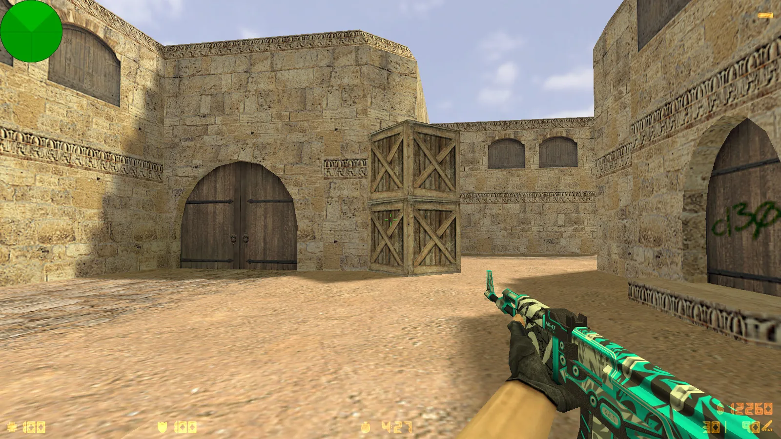 Скриншот CS 1.6 от Spray Show: блогерские файлы, 6 новинок, скины, темное меню и оптимизированный конфиг