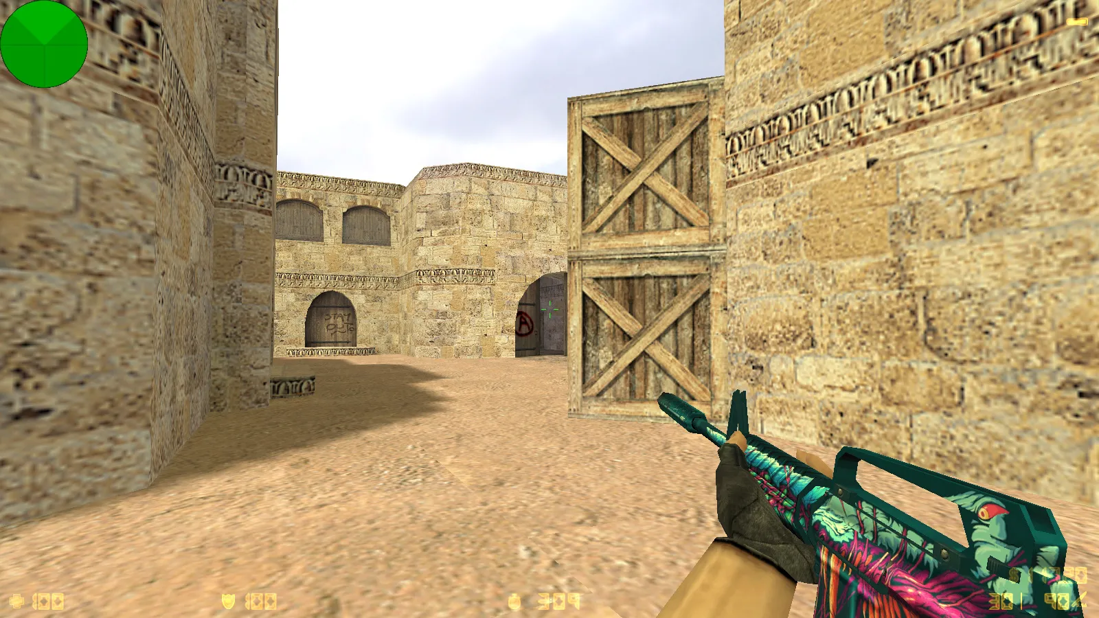 Скриншот CS 1.6 от Spray Show: блогерские файлы, 6 новинок, скины, темное меню и оптимизированный конфиг