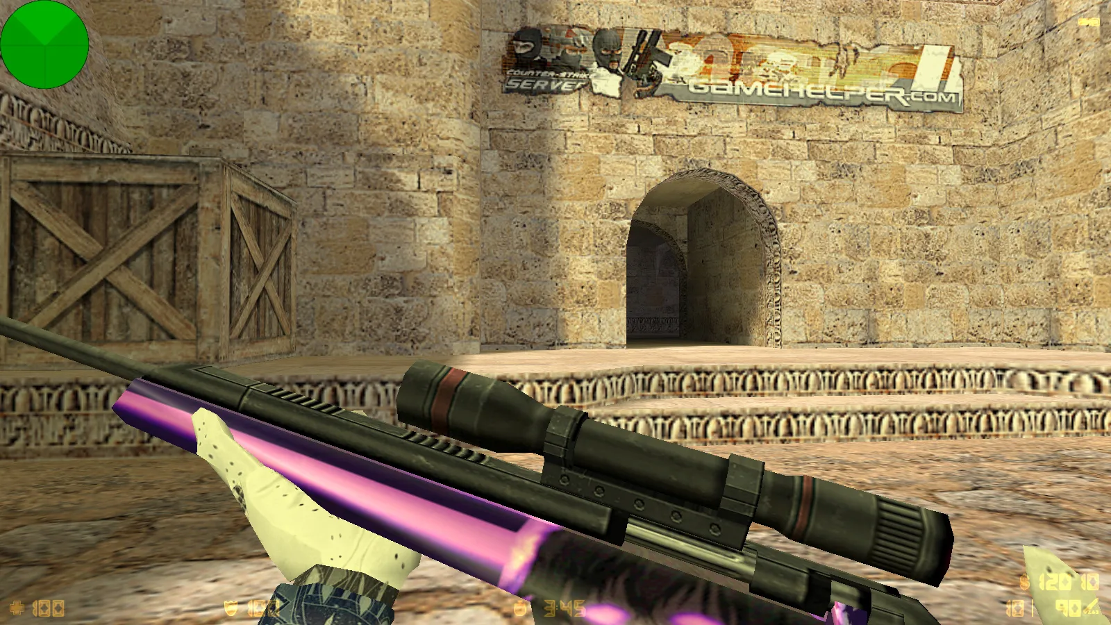 Скриншот  CS 1.6 от Spunliks: сборка с аниме-скинами, черным меню и оптимизированным конфигом