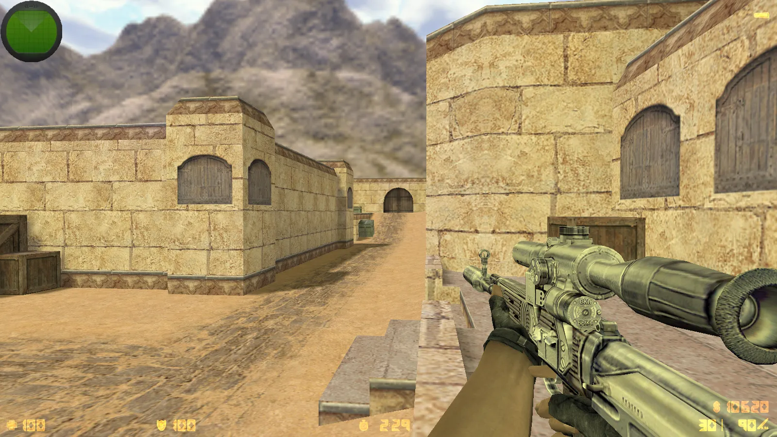 Скриншот  CS 1.6 Сталкер Тень Чернобыля: мод сборка с портированными моделями, черным меню, звуками и оптимизированным конфигом