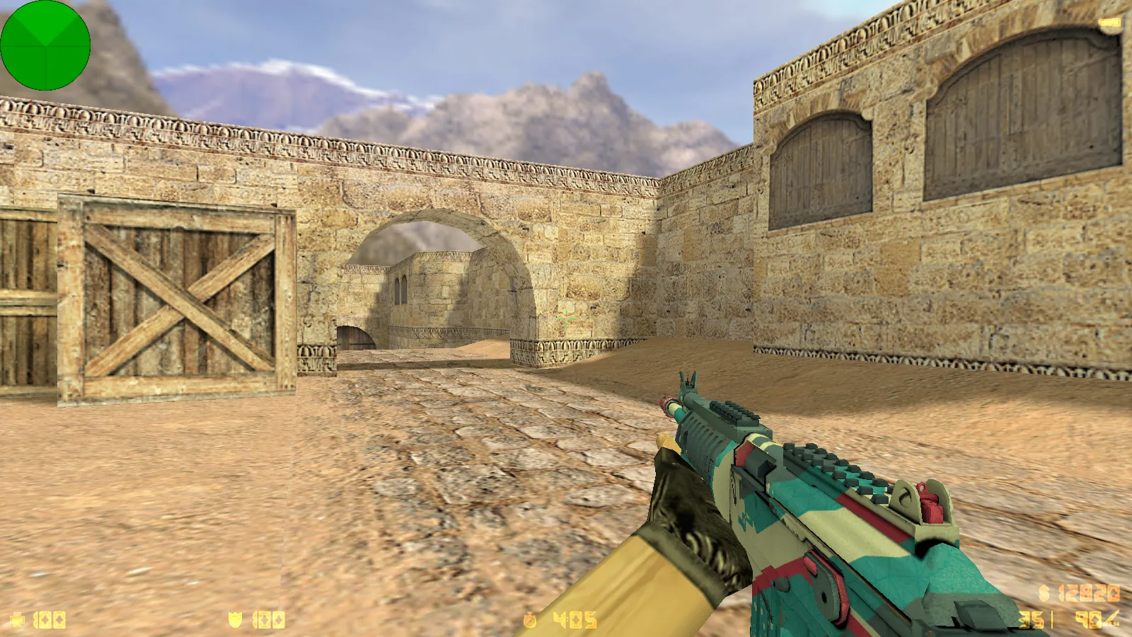 Скриншот  CS 1.6 от Stillix: сборка с 20 скинами, измененными моделями, Dust2, темным меню и оптимизированным конфигом