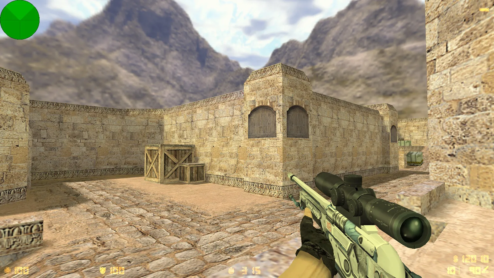 Скриншот  CS 1.6 от Stillix: сборка с 20 скинами, измененными моделями, Dust2, темным меню и оптимизированным конфигом