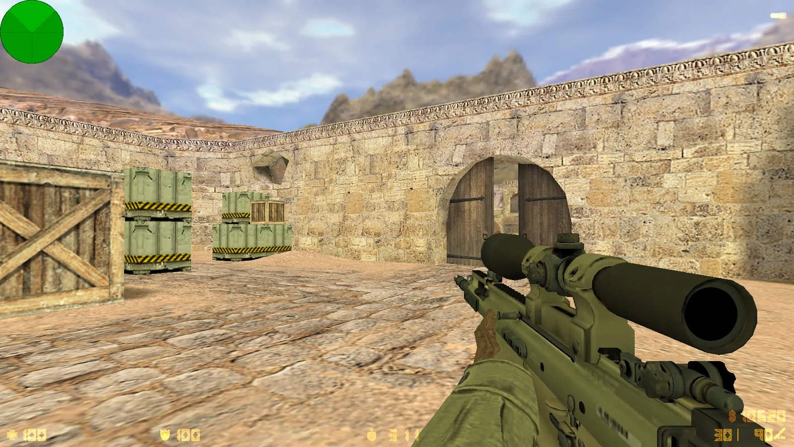 Скриншот  CS 1.6 от Stillix: сборка с 20 скинами, измененными моделями, Dust2, темным меню и оптимизированным конфигом