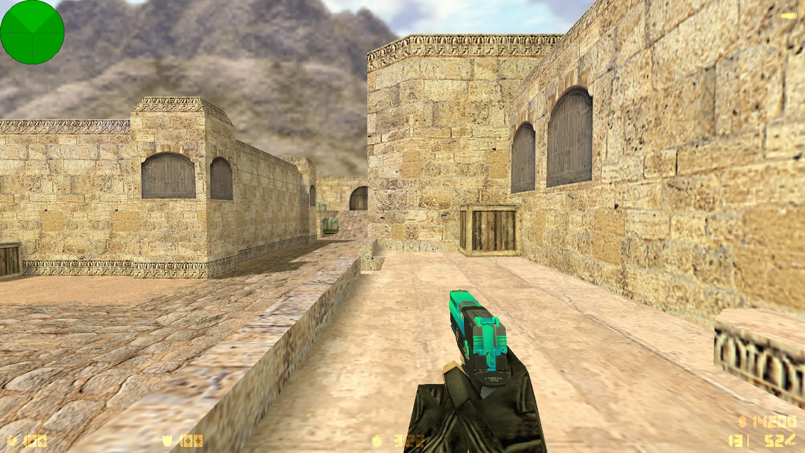 Скриншот  CS 1.6 от Stillix: сборка с 20 скинами, измененными моделями, Dust2, темным меню и оптимизированным конфигом