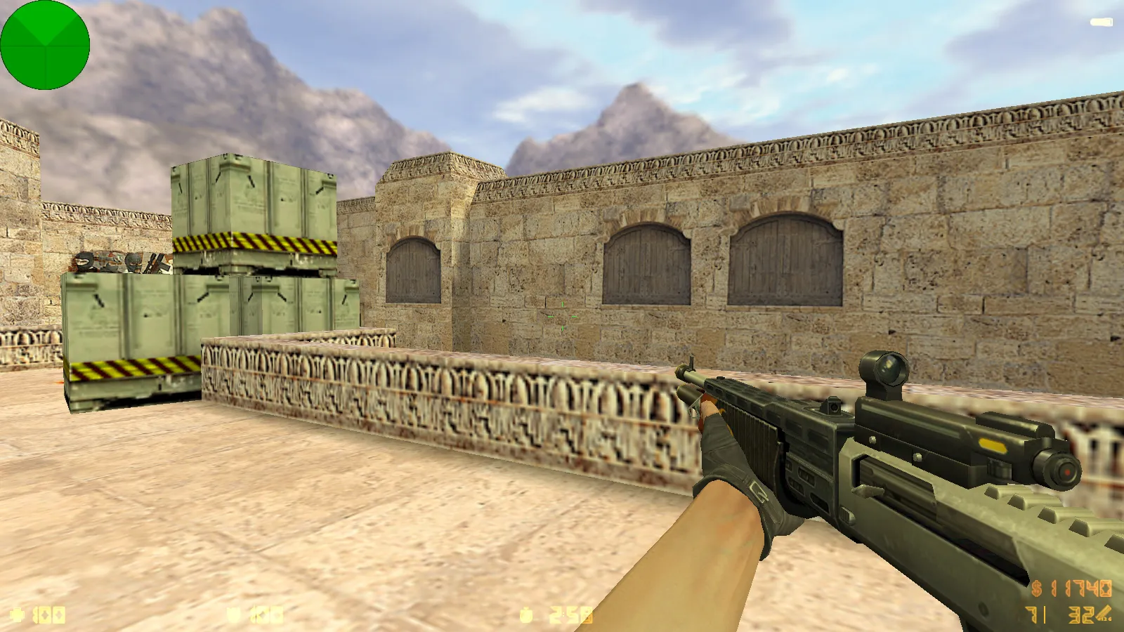 Скриншот  CS 1.6 от Stillix: сборка с 20 скинами, измененными моделями, Dust2, темным меню и оптимизированным конфигом