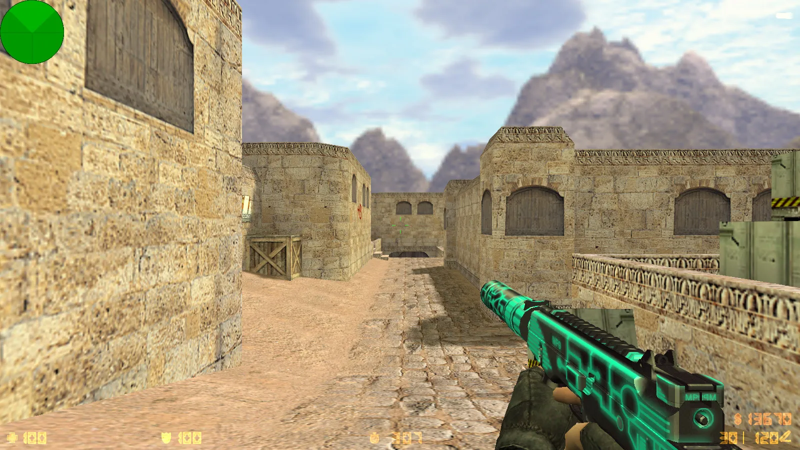 Скриншот  CS 1.6 от Stillix: сборка с 20 скинами, измененными моделями, Dust2, темным меню и оптимизированным конфигом