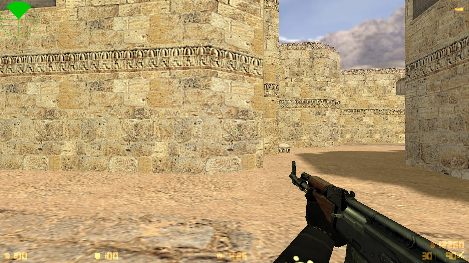 Скриншот CS 1.6 SuperNova: черные скины, темное меню, оптимизированный конфиг и стабильный запуск