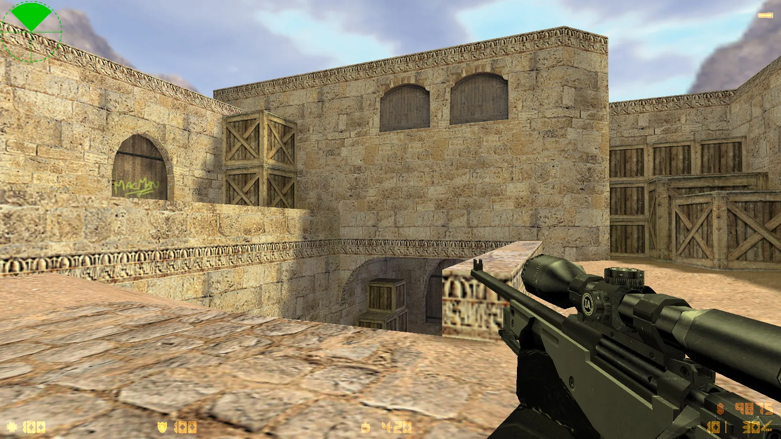 Скриншот  CS 1.6 SuperNova: черные скины, темное меню, оптимизированный конфиг и стабильный запуск