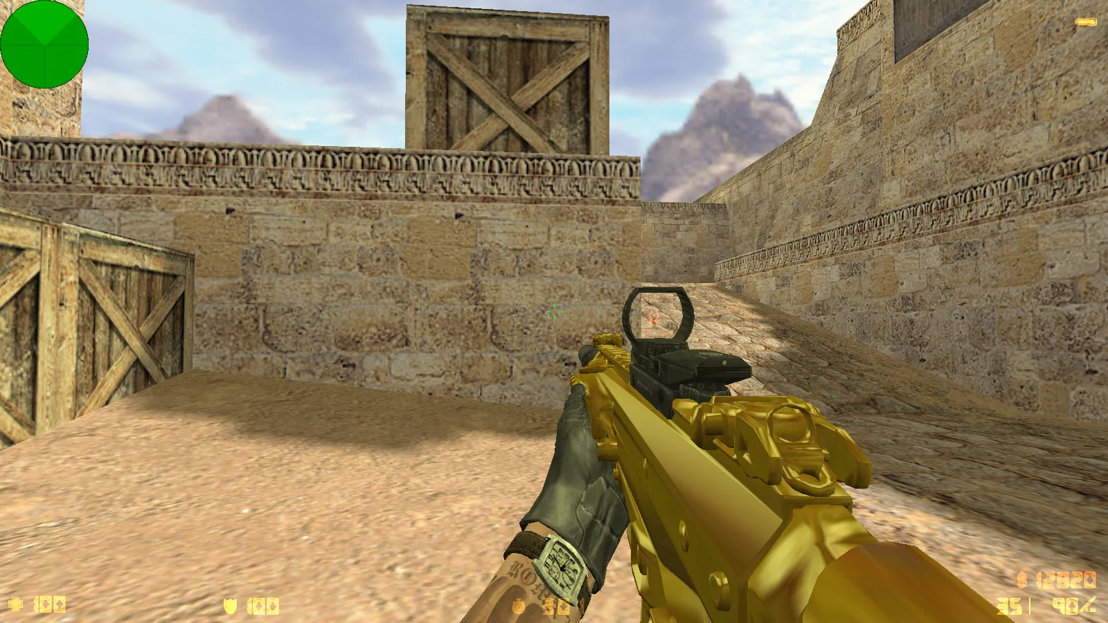 Скриншот  CS 1.6 TF2 сборка: оружие v_/p_/w_ модели, TF2 скины игроков, темная тема меню и фон, звуки и значок запуска