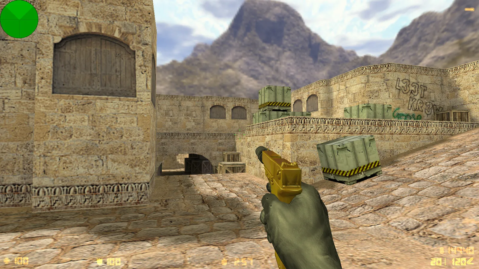 Скриншот  CS 1.6 TF2 сборка: оружие v_/p_/w_ модели, TF2 скины игроков, темная тема меню и фон, звуки и значок запуска