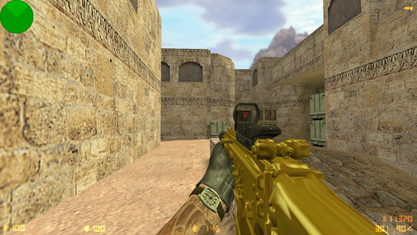 Скриншот  CS 1.6 TF2 сборка: оружие v_/p_/w_ модели, TF2 скины игроков, темная тема меню и фон, звуки и значок запуска