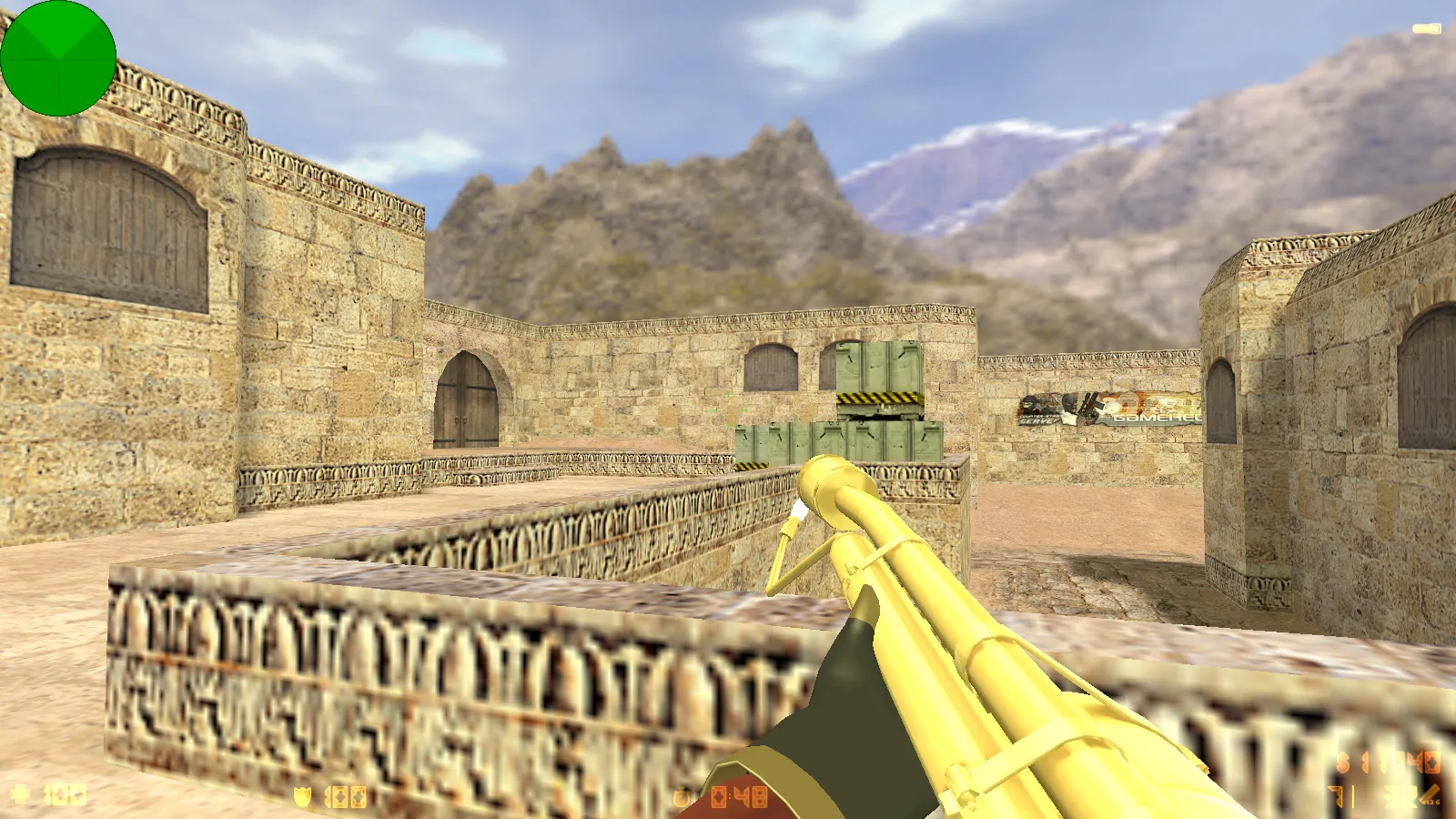 Скриншот  CS 1.6 TF2 сборка: оружие v_/p_/w_ модели, TF2 скины игроков, темная тема меню и фон, звуки и значок запуска