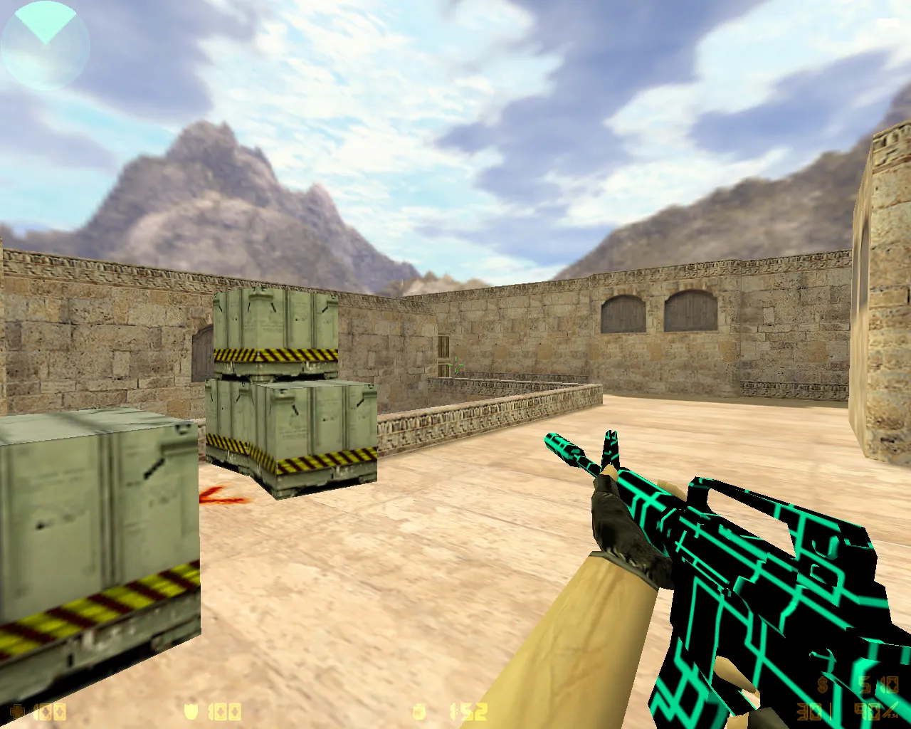 Скриншот  CS 1.6 TRON сборка: 8 правок, модели оружия в стиле TRON, темная тема меню, музыка и оптимизированный конфиг