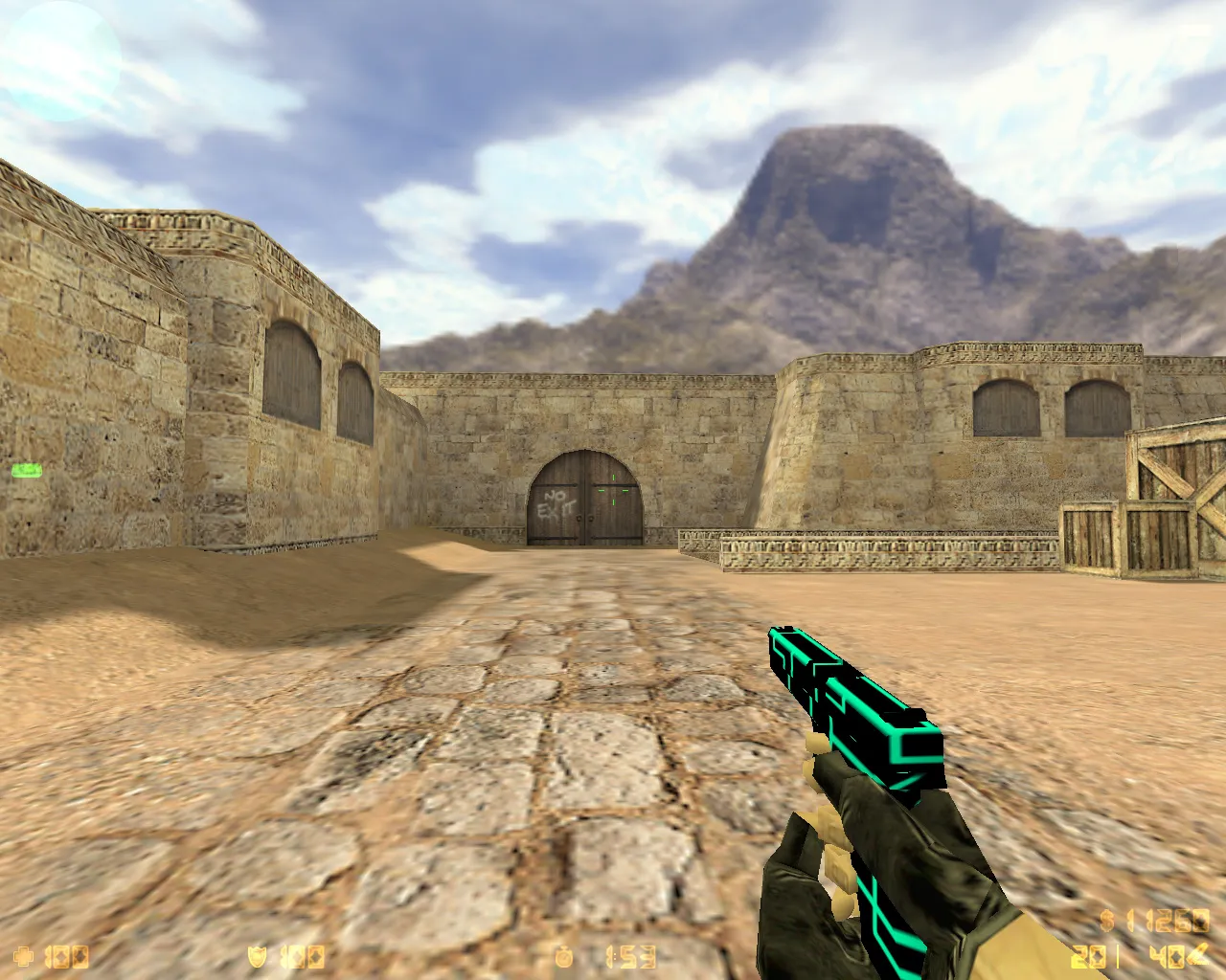 Скриншот  CS 1.6 TRON сборка: 8 правок, модели оружия в стиле TRON, темная тема меню, музыка и оптимизированный конфиг