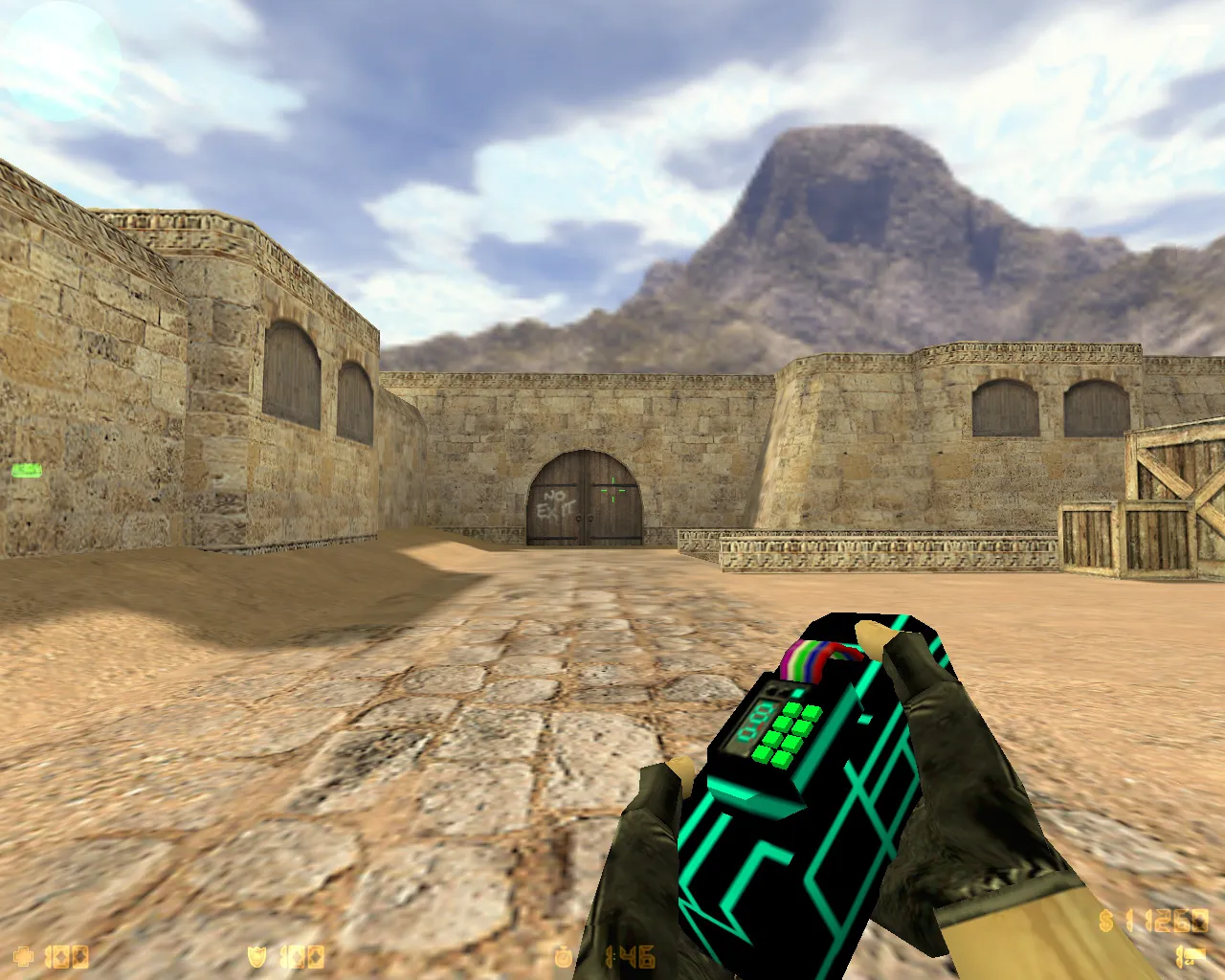 Скриншот  CS 1.6 TRON сборка: 8 правок, модели оружия в стиле TRON, темная тема меню, музыка и оптимизированный конфиг