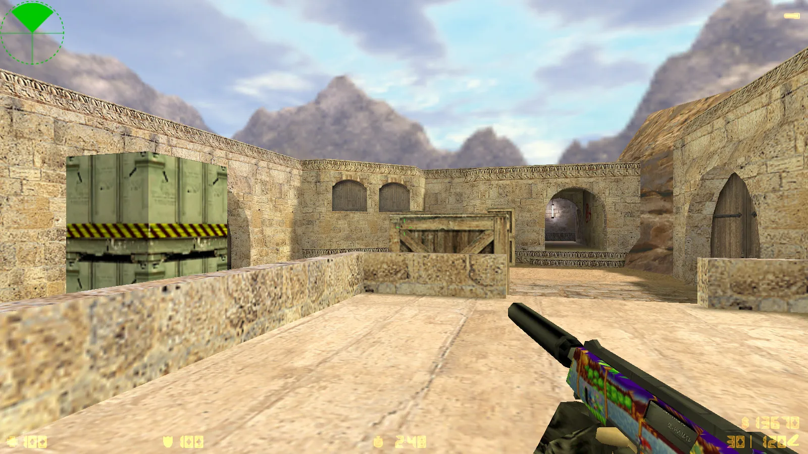 Скриншот  CS 1.6 Tactical Assault: тематическая сборка с SONIC-скинами, темным меню, звуками и оптимизированным конфигом