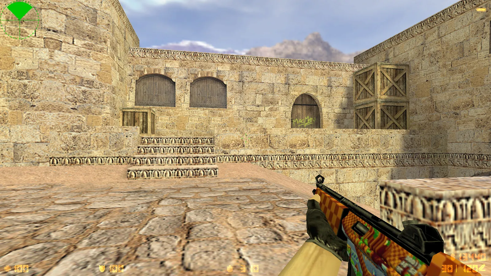 Скриншот  CS 1.6 Tactical Assault: тематическая сборка с SONIC-скинами, темным меню, звуками и оптимизированным конфигом