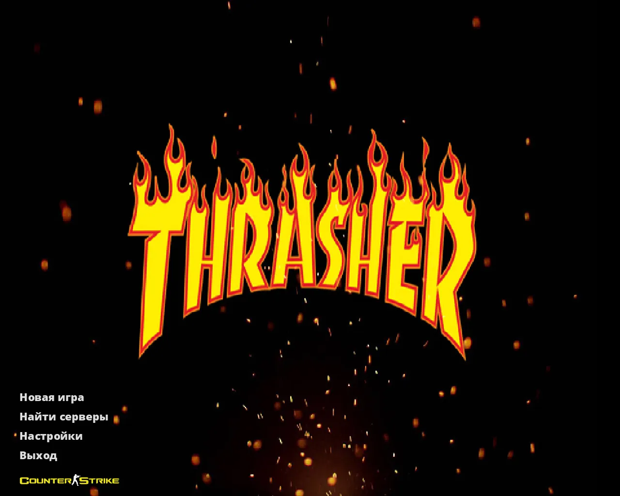 Скриншот CS 1.6 Thrasher — блогерская сборка с 11 skin’ами Thrasher, темным меню и оптимизированным конфигом