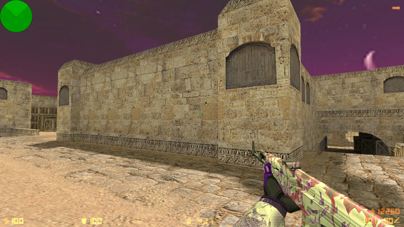 Скриншот CS 1.6 от TolyaBro Bart — сборка с 8 модами, CS2-скинами, темой меню, музыкой и оптимизированным конфигом