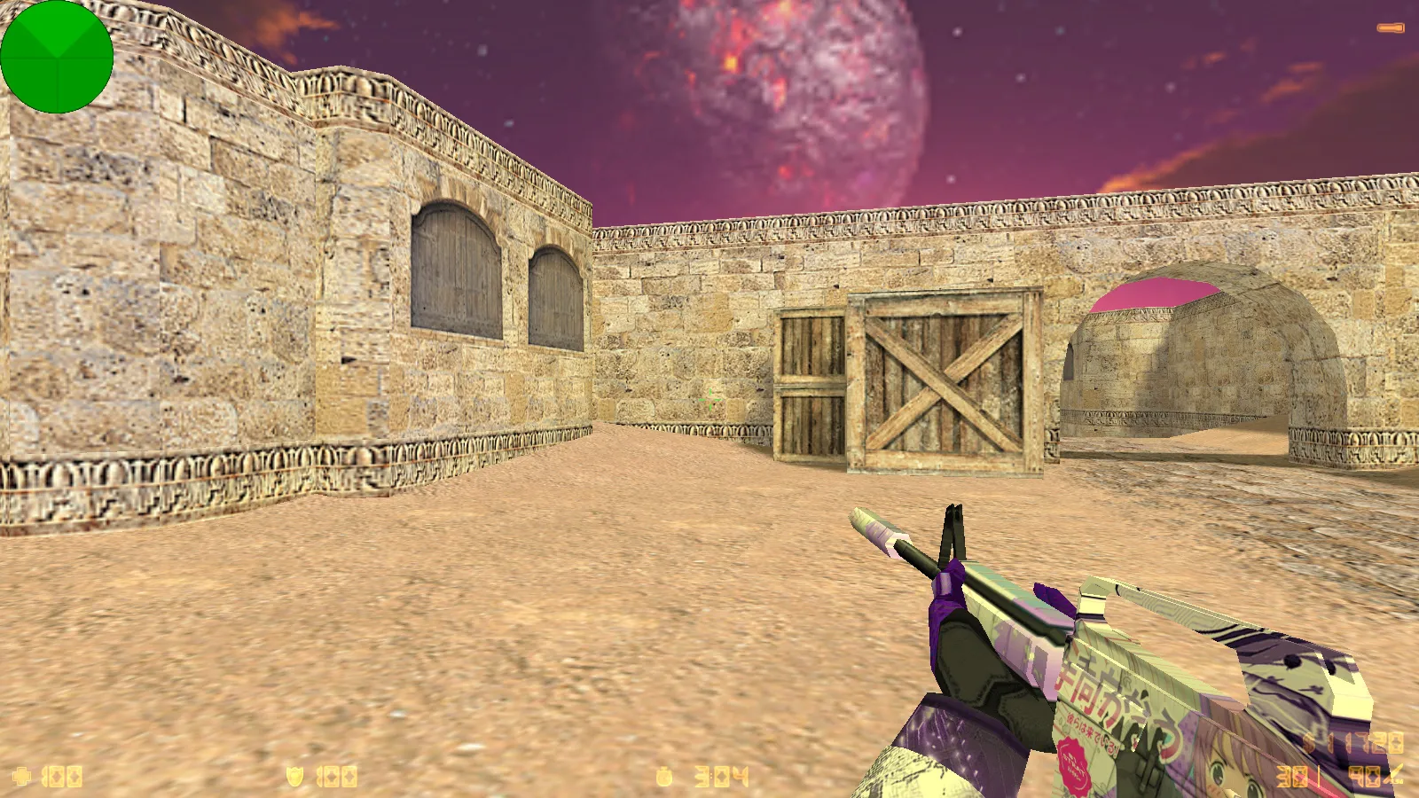 Скриншот CS 1.6 от TolyaBro Bart — сборка с 8 модами, CS2-скинами, темой меню, музыкой и оптимизированным конфигом