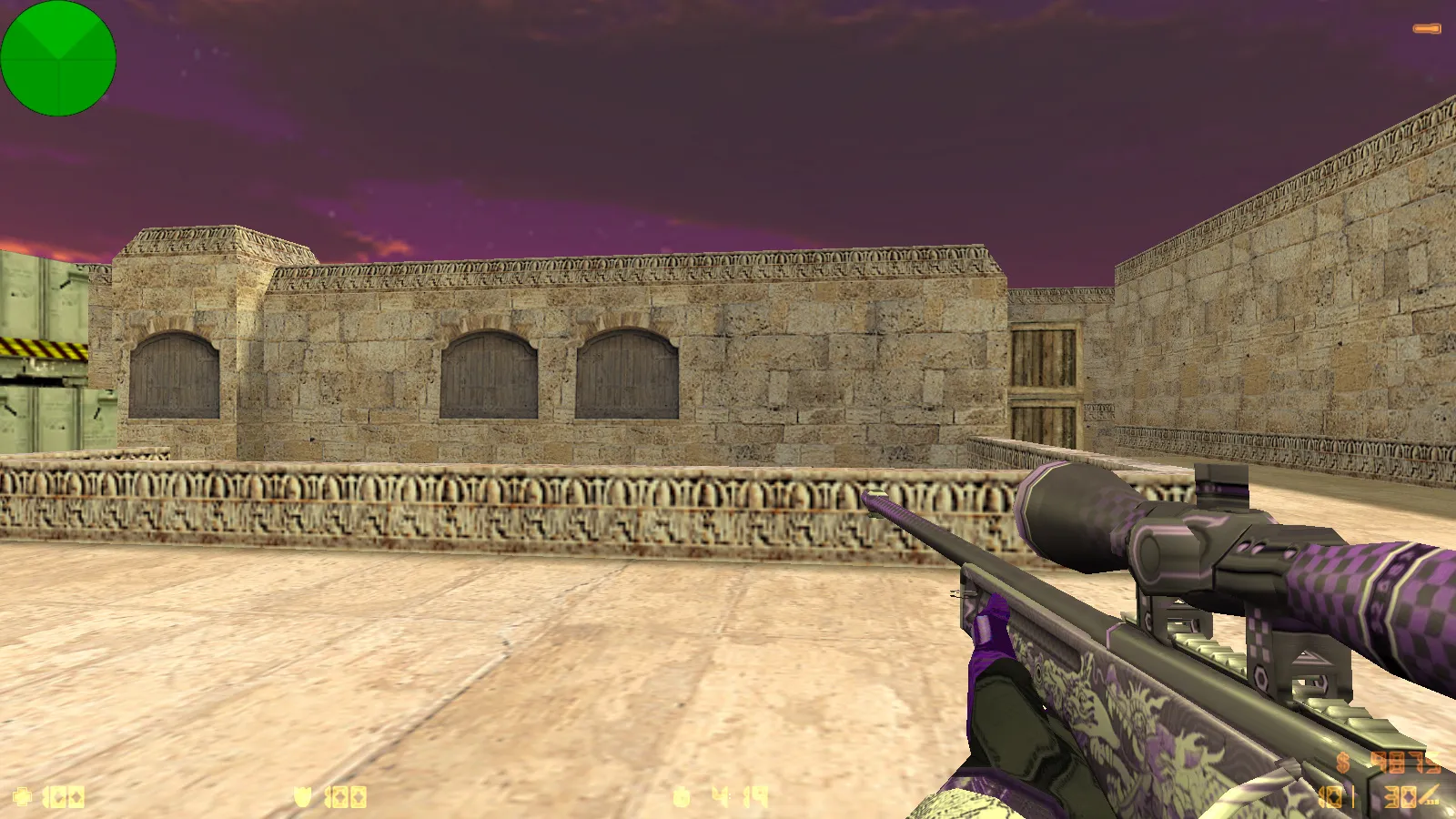 Скриншот  CS 1.6 от TolyaBro Bart — сборка с 8 модами, CS2-скинами, темой меню, музыкой и оптимизированным конфигом