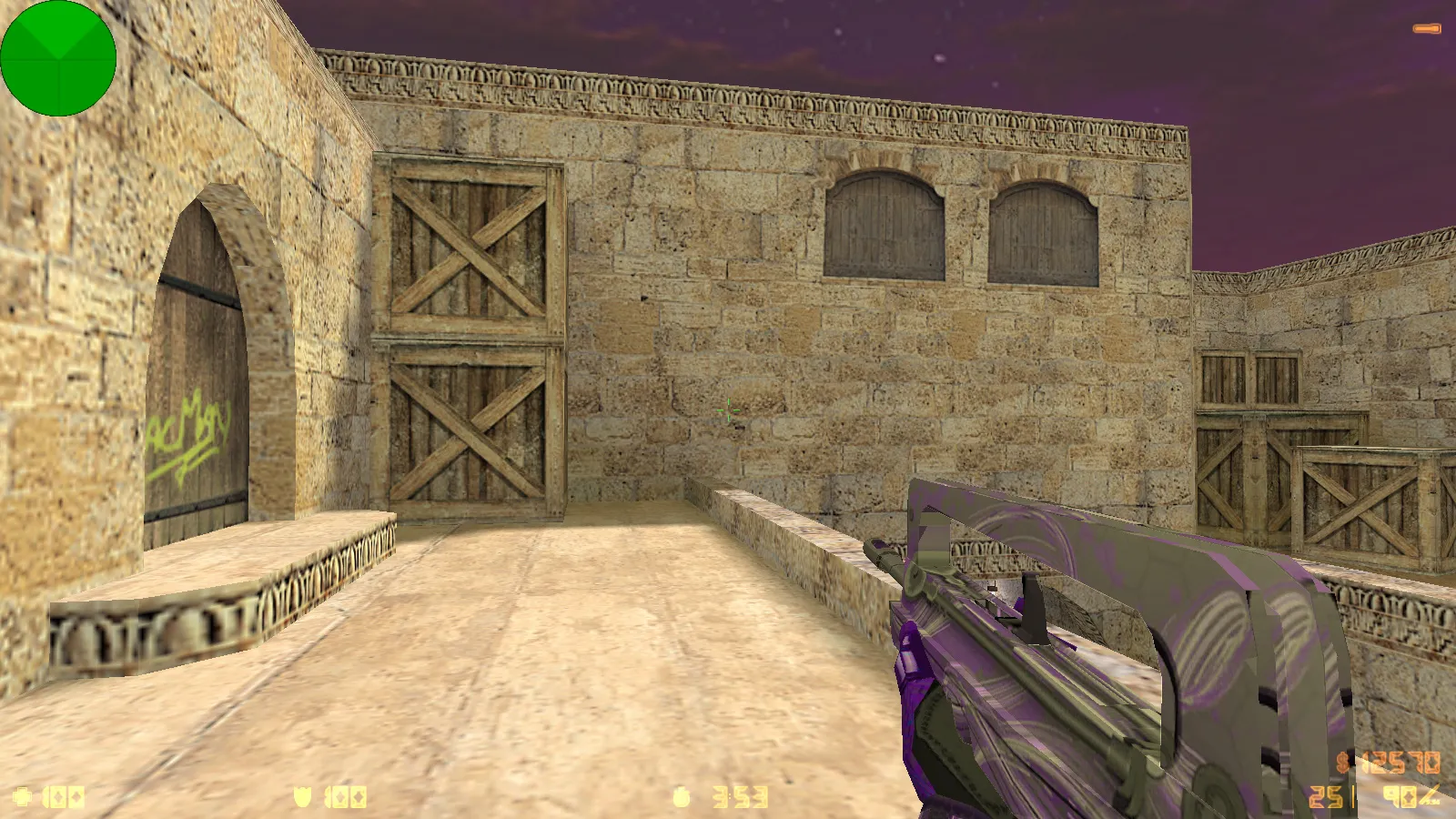 Скриншот  CS 1.6 от TolyaBro Bart — сборка с 8 модами, CS2-скинами, темой меню, музыкой и оптимизированным конфигом