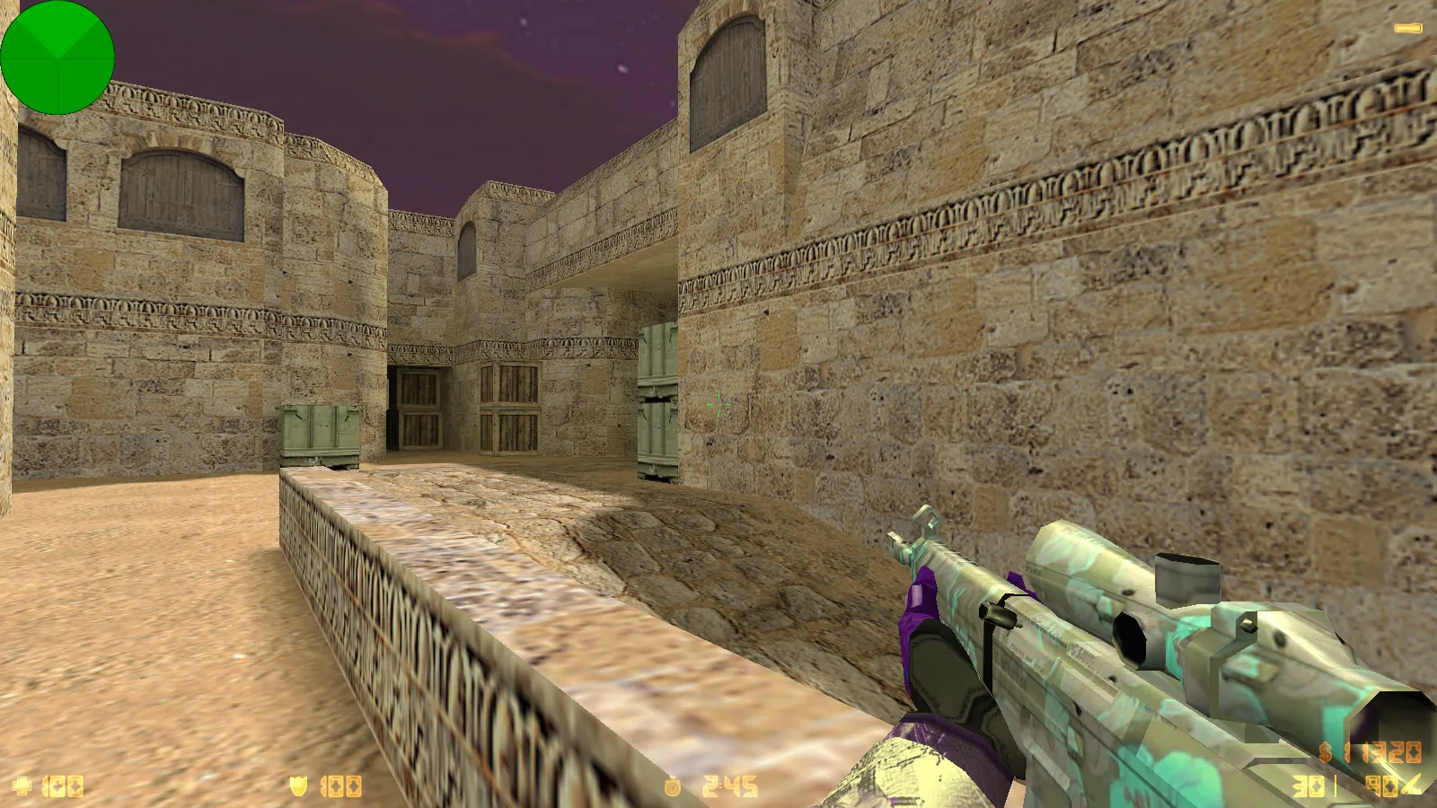 Скриншот  CS 1.6 от TolyaBro Bart — сборка с 8 модами, CS2-скинами, темой меню, музыкой и оптимизированным конфигом