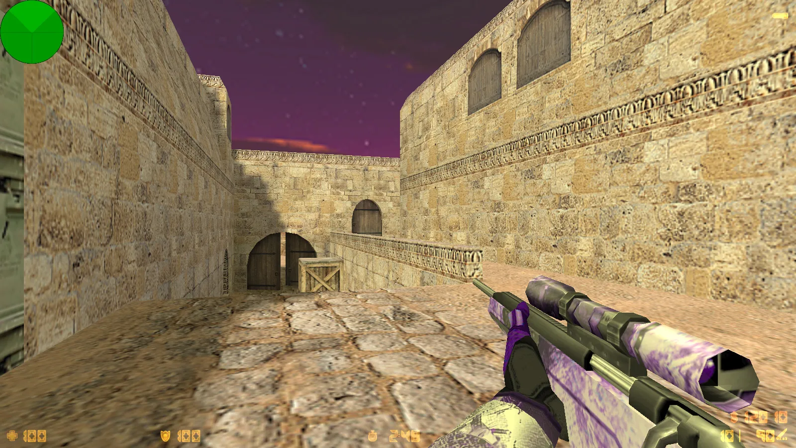 Скриншот  CS 1.6 от TolyaBro Bart — сборка с 8 модами, CS2-скинами, темой меню, музыкой и оптимизированным конфигом