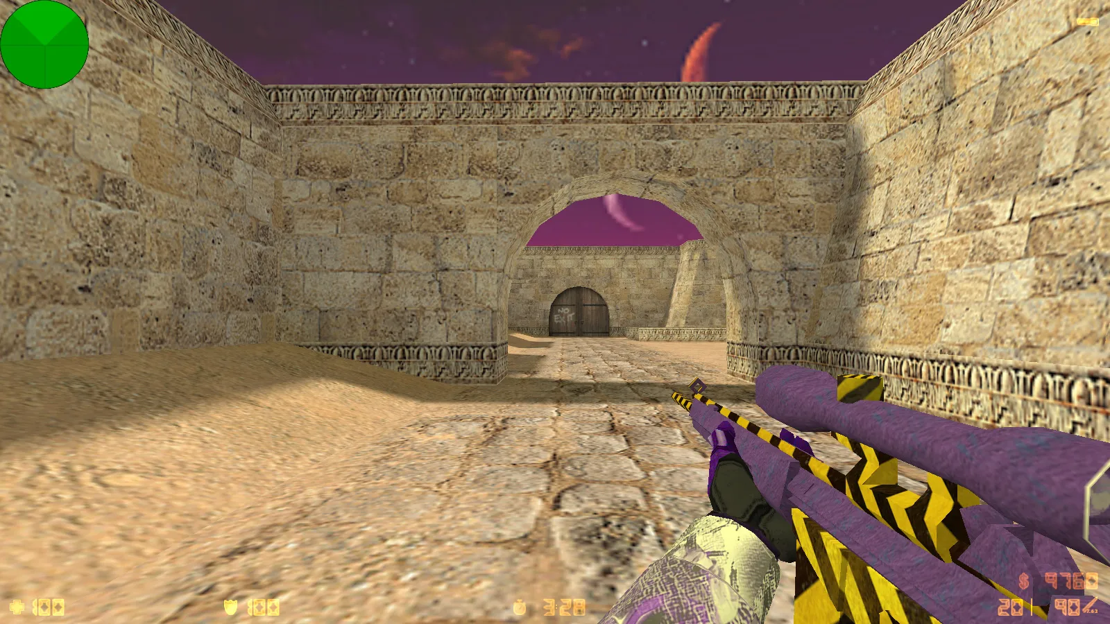 Скриншот  CS 1.6 от TolyaBro Bart — сборка с 8 модами, CS2-скинами, темой меню, музыкой и оптимизированным конфигом