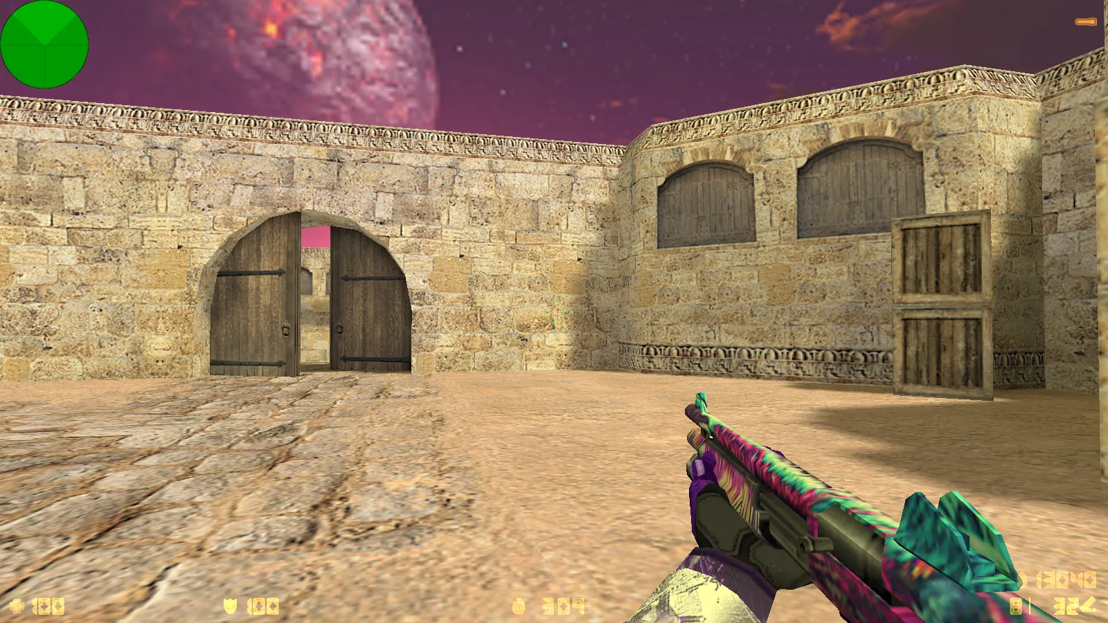 Скриншот  CS 1.6 от TolyaBro Bart — сборка с 8 модами, CS2-скинами, темой меню, музыкой и оптимизированным конфигом