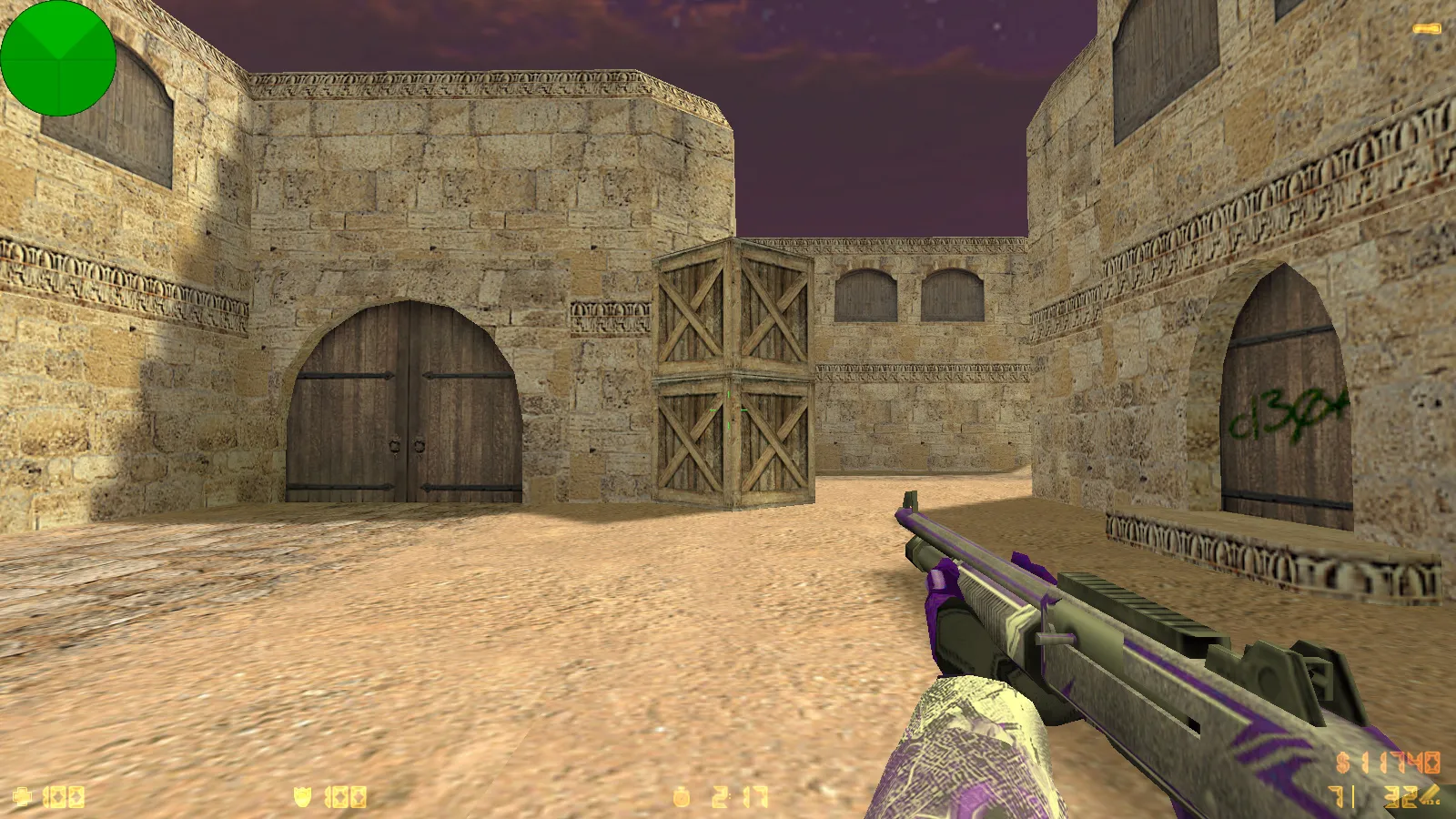 Скриншот  CS 1.6 от TolyaBro Bart — сборка с 8 модами, CS2-скинами, темой меню, музыкой и оптимизированным конфигом