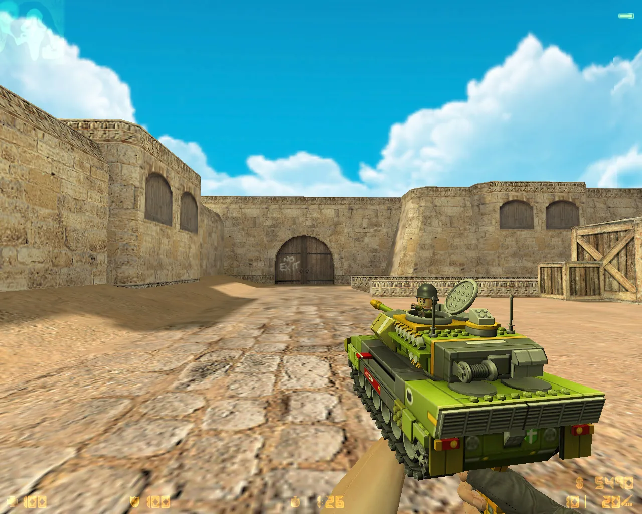 Скриншот  CS 1.6 «Треш» от Лео: сборка с 10 изменениями, оружейные паки, спецназ/террористы в масках, оптимизированный конфиг и звуки