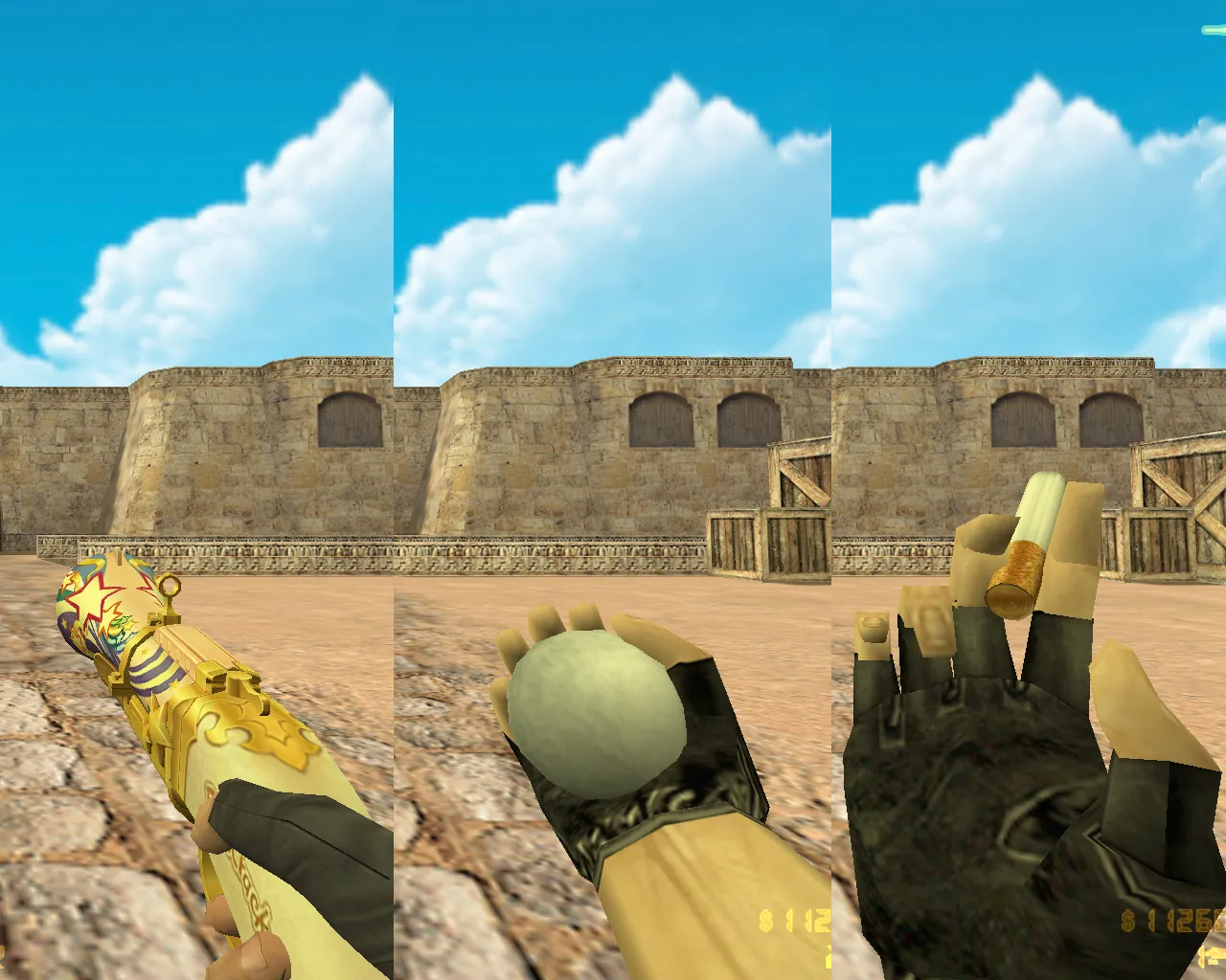 Скриншот  CS 1.6 «Треш» от Лео: сборка с 10 изменениями, оружейные паки, спецназ/террористы в масках, оптимизированный конфиг и звуки