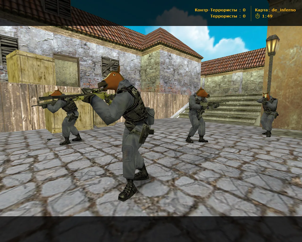Скриншот  CS 1.6 «Треш» от Лео: сборка с 10 изменениями, оружейные паки, спецназ/террористы в масках, оптимизированный конфиг и звуки