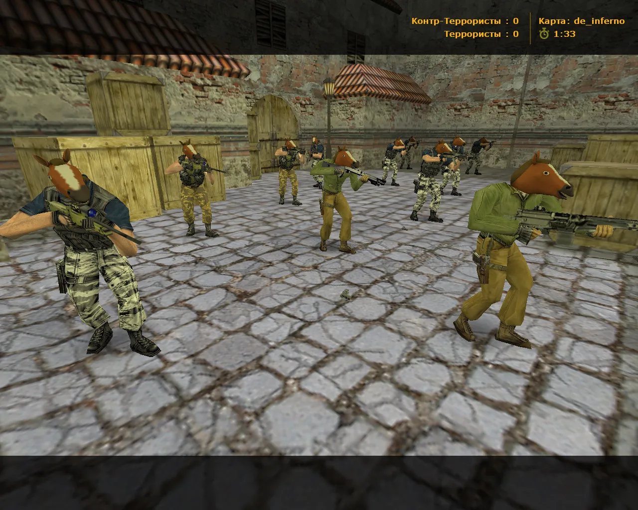 Скриншот  CS 1.6 «Треш» от Лео: сборка с 10 изменениями, оружейные паки, спецназ/террористы в масках, оптимизированный конфиг и звуки