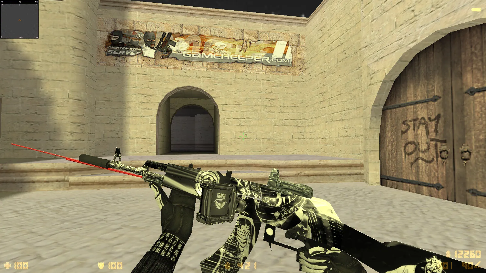 Скриншот CS 1.6 Trash Gang — сборка с 11 обновлениями: скины, черно-белые руки, музыка меню, оптимизация конфига