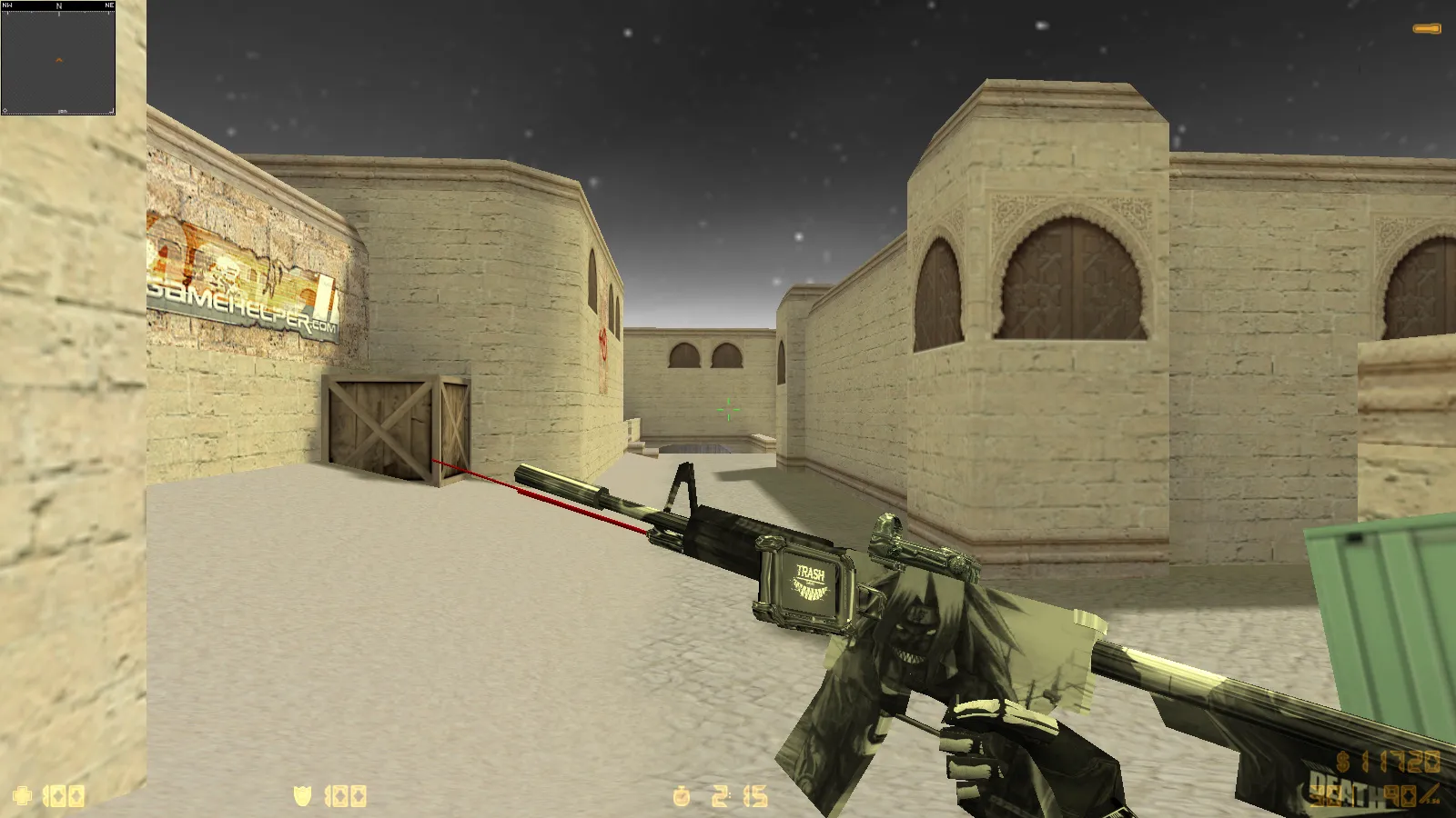 Скриншот CS 1.6 Trash Gang — сборка с 11 обновлениями: скины, черно-белые руки, музыка меню, оптимизация конфига