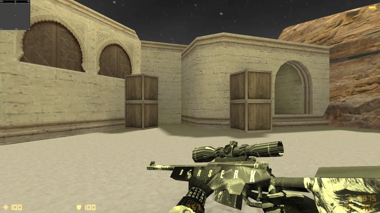 Скриншот  CS 1.6 Trash Gang — сборка с 11 обновлениями: скины, черно-белые руки, музыка меню, оптимизация конфига